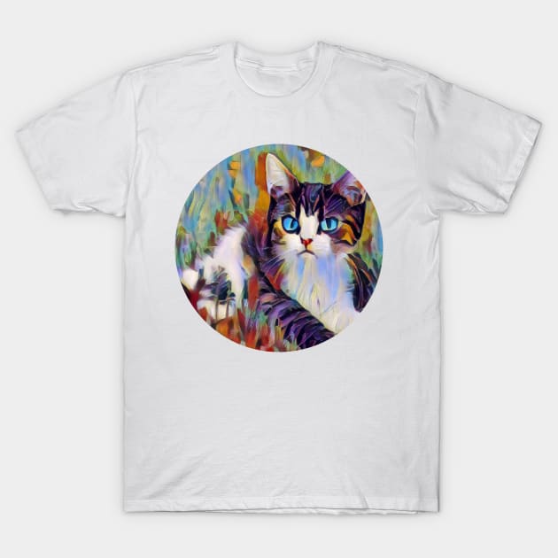 Bright-Eyed floppy cat T-Shirt by GoranDesign